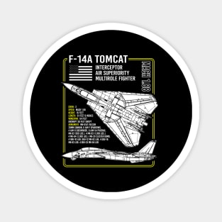F-14 Tomcat Blueprint US Carrier Aircraft War Plane Airplane America Magnet
